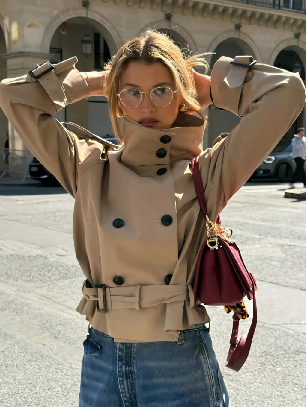 Tina Cropped Trench Coat