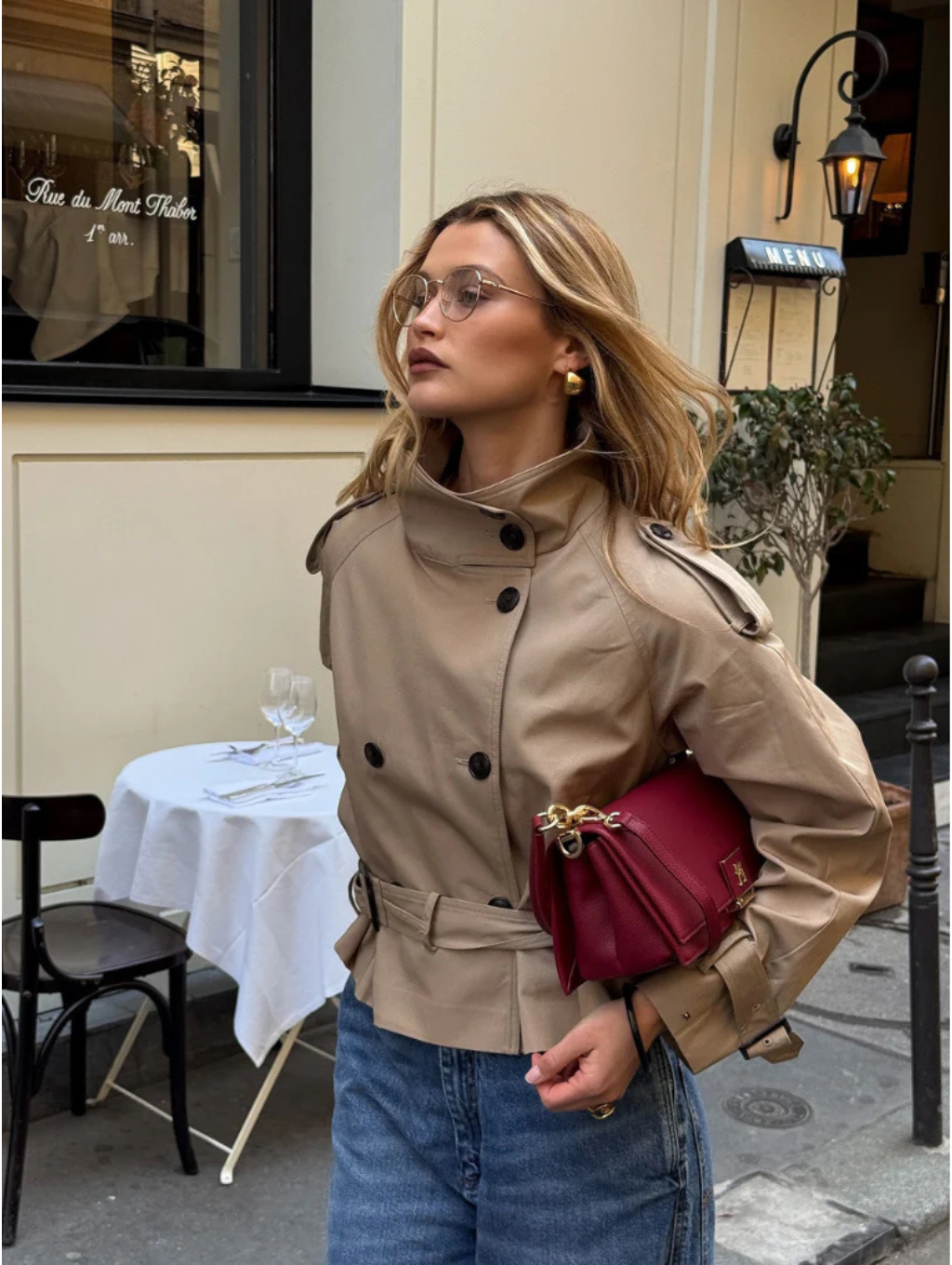 Tina Cropped Trench Coat