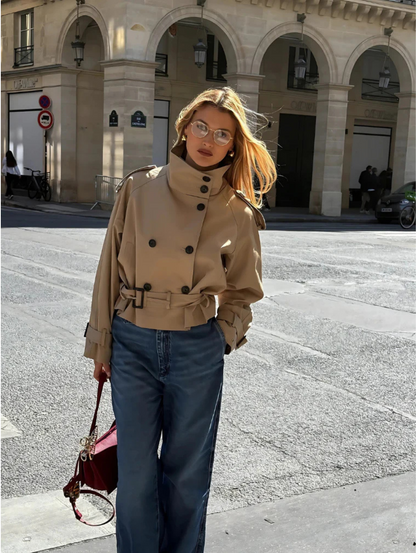 Tina Cropped Trench Coat